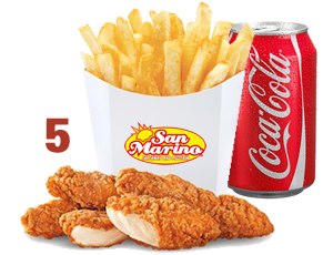 Chicken Tenders(4) + Chips + Can 